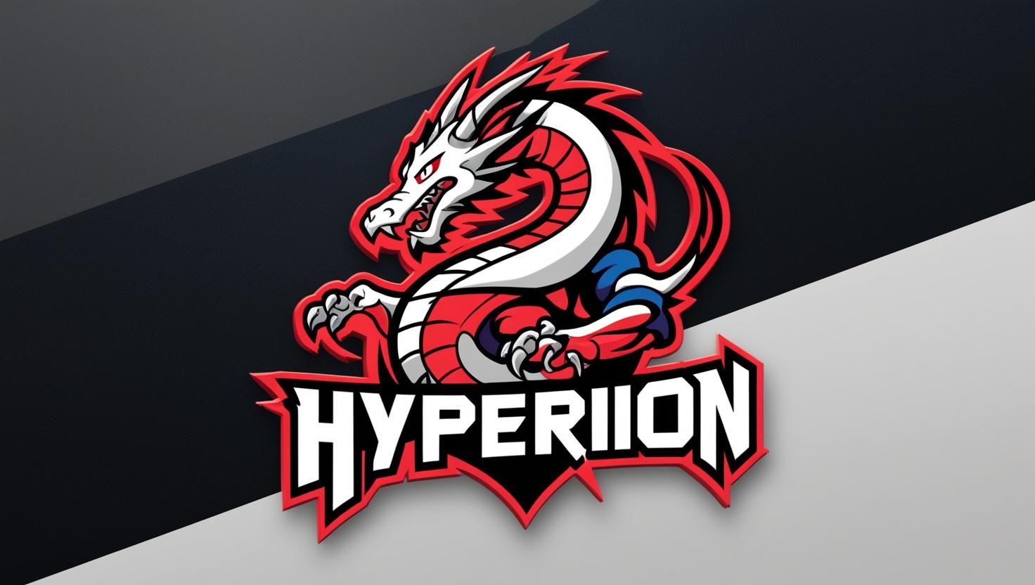 logo Hyperion 3d avec un dragon manga gaming (1)
